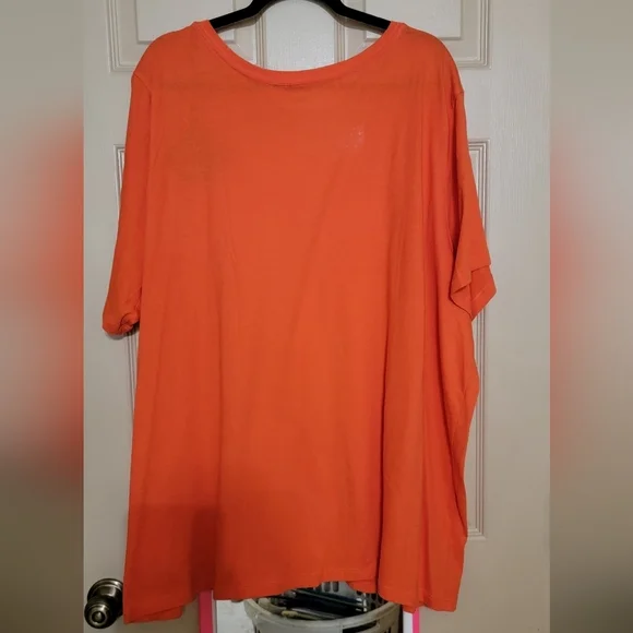 #295 AVA & VIV- Crewneck Short Sleeve T-Shirt- Avail. in Blue or Orange,sze. 4X - Picture 7 of 11